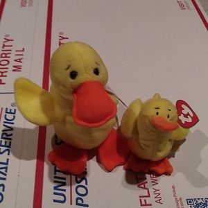 Ty Beanie Quackers w/teenie Quacks All EASTER VINTAGE AVAILABLE!